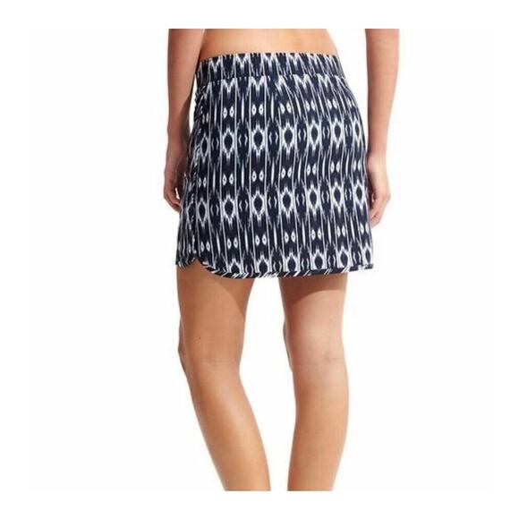 Athleta Navy Blue White Reflections Stretch-In Skort Size M - Picture 2 of 7
